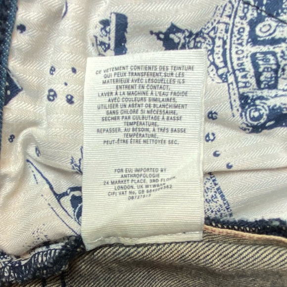 Pilcro and the Letterpress Slim Straight Jeans Stretch Blue Denim Sz 26 - Picture 16 of 16